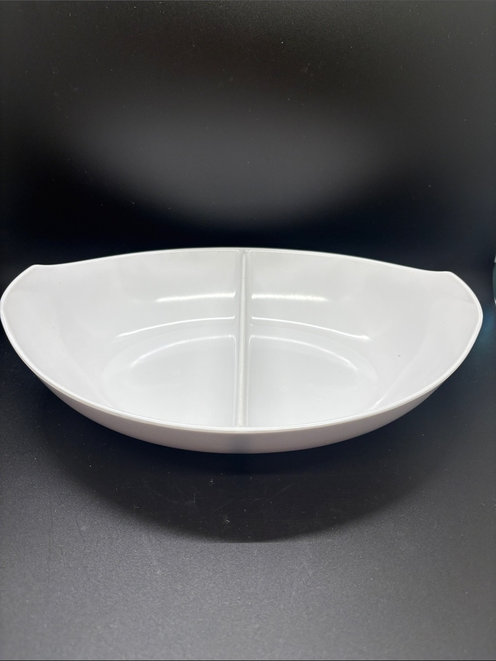 Oneida White Divided Serving Bowl Vintage Melamine